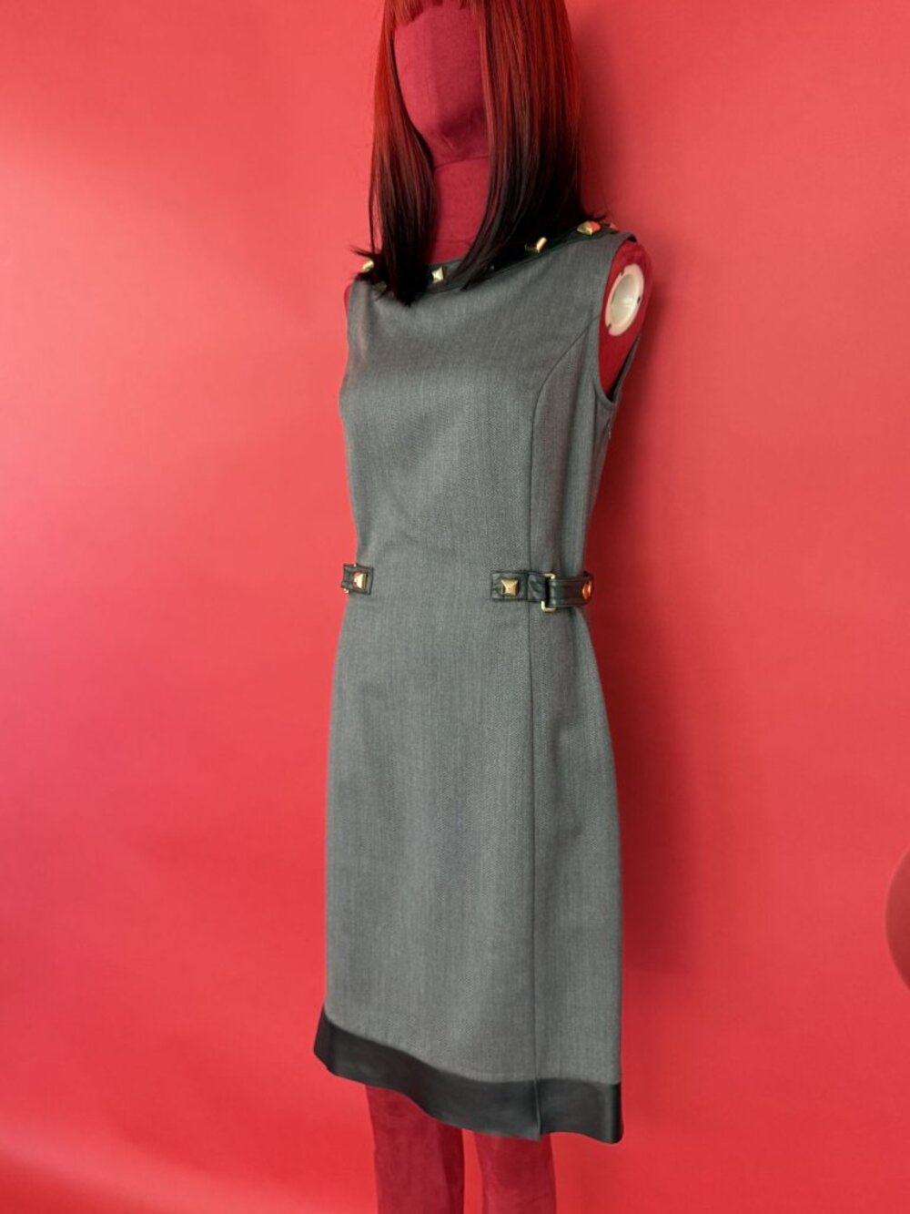 Vintage LOVE MOSCHINO Studded Sheath Dress | Y2K Designer Dress